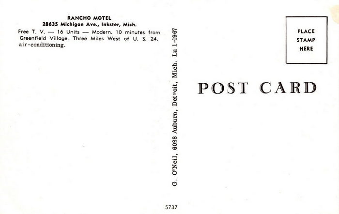 Rancho Motel - Old Postcard (newer photo)